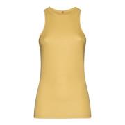 TotêMe Gul Flytande Jersey Tank Top Yellow, Dam