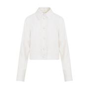 Gabriela Hearst Vit Linnejacka Elegant Stil White, Dam