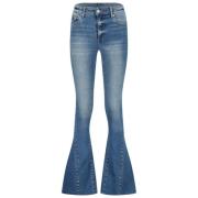 Raizzed Flare Leg Denim Jeans Blue, Dam