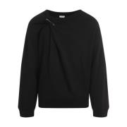 Dries Van Noten Svart Tröja Aw24 Stilren Bekväm Black, Herr