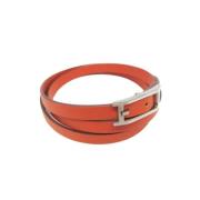 Hermès Vintage Pre-owned Laeder armband Orange, Dam