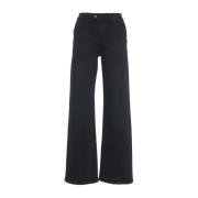 7 For All Mankind Svarta Lotta Jeans Aw24 Black, Dam