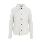 Bottega Veneta Lyxig Vit Shearlingjacka Aw24 White, Dam