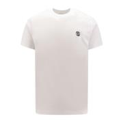 Burberry Vit Crew-neck T-shirt Kortärmad White, Herr