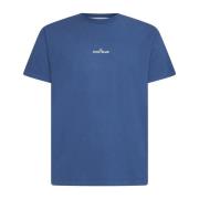 Stone Island Air Force Blue Logo T-shirt Blue, Herr