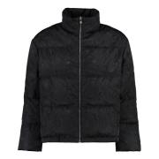 Versace Jacquard Hel Dragkedja Dunjacka Black, Herr