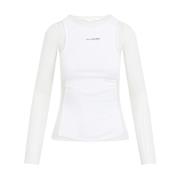 Jean Paul Gaultier Vit Topplagg Chic Stil White, Dam