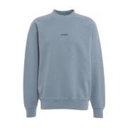 C.p. Company Blå Broderad Logga Sweatshirt Aw24 Blue, Herr