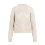 Brunello Cucinelli Lyxig Beige Sweater Aw24 Beige, Dam