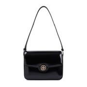 Tory Burch Svart Läder Axelväska Elegant Stil Black, Dam