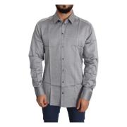 Dolce & Gabbana Casual Shirts Gray, Herr