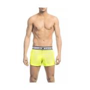 Bikkembergs Gula Micro Swim Shorts med Kontrastband Yellow, Herr