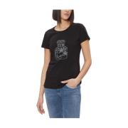 Liu Jo Elegant Svart T-shirt Black, Dam