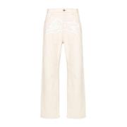 Icecream Beige Denim Running Dog Grafisk Jeans Beige, Herr