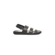 Cerruti 1881 Läder Bred Rem Spänne Sandaler Black, Herr