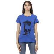 Trussardi Kortärmad Rund Hals T-shirt Blue, Dam