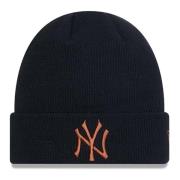 New Era Svart Yankees League Cuff Beanie Black, Unisex