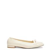 Stuart Weitzman Elegant Bow Loafer Sko Beige, Dam