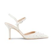 Stuart Weitzman Pärldekorerad Pump Beige, Dam