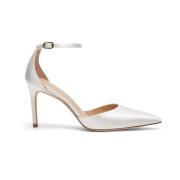 Stuart Weitzman Minimalistiska pumps med rem White, Dam