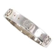 Gucci Vintage Pre-owned Vitt guld ringar Gray, Dam