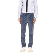 Mason's Velvet Jogger Chinos Extra Slim Fit Blue, Herr