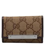 Gucci Vintage Pre-owned Canvas nyckelhllare Brown, Dam