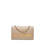 Moschino Ivory Axelväska för Kvinnor Beige, Dam