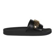 Moschino Stiliga Pool Sliders Black, Herr