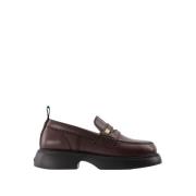 Ganni Choklad Loafers - Syntetiskt Läder - 3cm Klack Brown, Dam