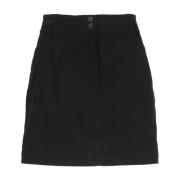 A.p.c. Svart Corduroy Mini Kjol Black, Dam