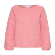 Saint Tropez Ull Pullover Strik Chateau Rose Melange Pink, Dam