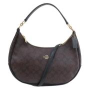 Coach Pre-owned Pre-owned Tyg axelremsvskor Brown, Dam