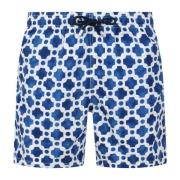 MC2 Saint Barth Geometrisk Cubic Print Badshorts Multicolor, Herr