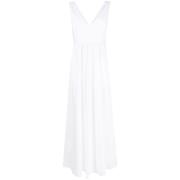 P.a.r.o.s.h. Elegant Maxi Klänning Bianco Stil White, Dam