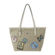 Coach Pre-owned Pre-owned Plast totevskor Beige, Dam