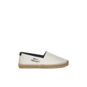 Saint Laurent Broderad Logotyp Espadriller Beige Beige, Herr