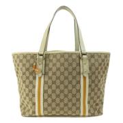 Gucci Vintage Pre-owned Canvas totevskor Brown, Dam