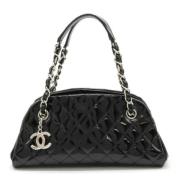 Chanel Vintage Pre-owned Canvas axelremsvskor Black, Dam