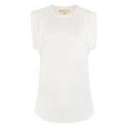 Michael Kors Ribbad Viscoseskjorta White, Dam