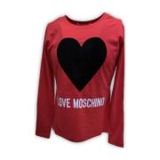 Love Moschino Långärmad T-shirt Red, Dam