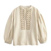 By Malene Birger Bohemisk Linne Cadmus Skjorta Beige, Dam