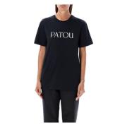 Patou Snygg Logo T-shirt Svart Black, Dam