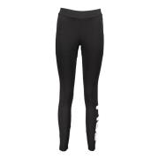 Fila Högmidjade elastiska leggings med logotryck Black, Dam