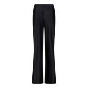 Alberta Ferretti Svarta Wide-Leg Veckade Byxor Black, Dam