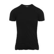 Rick Owens Svart Bomull Draperad T-shirt Black, Herr