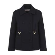 Valentino Blå Kappor för Kvinnor Aw24 Blue, Dam