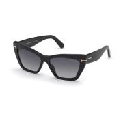 Tom Ford Wyatt Solglasögon Gradient Rök Guld Ram Black, Dam