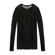 Rick Owens T-shirt Level LS T Black, Herr