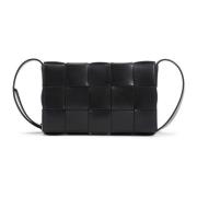 Bottega Veneta Urban Leather Crossbody Väska Black, Dam